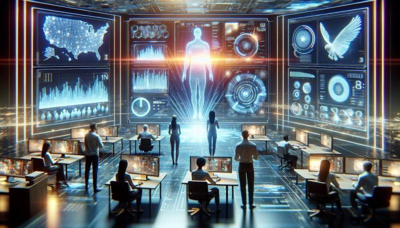 AI, Super Bowl LIX maç verilerini fütüristik bir ortamda analiz ediyor